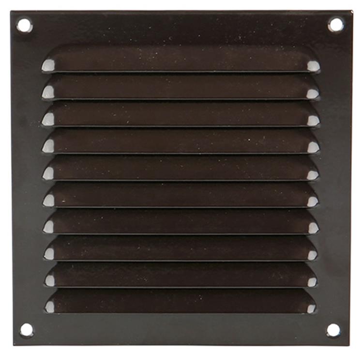 Afbeelding laden in galerijviewer, Renson 1015064 - schoepenrooster plat alu bruin150x150mm | 10 stuks