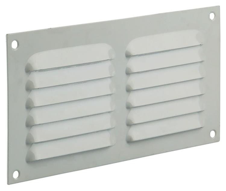 Afbeelding laden in galerijviewer, Renson 1015066 - schoepenrooster plat alu wit 200x100mm | 10 stuks