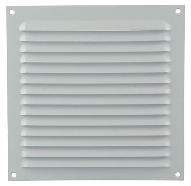 Afbeelding laden in galerijviewer, Renson 1015069 - schoepenrooster plat alu wit 200x200mm | 10 stuks