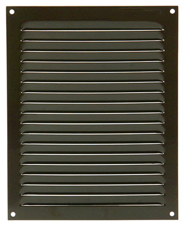 Afbeelding laden in galerijviewer, Renson 1015073 - schoepenrooster plat alu bruin200x250mm | 10 stuks