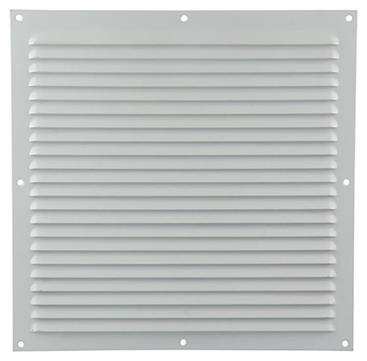 Afbeelding laden in galerijviewer, Renson 1015075 - schoepenrooster plat alu wit 300x300mm | 10 stuks