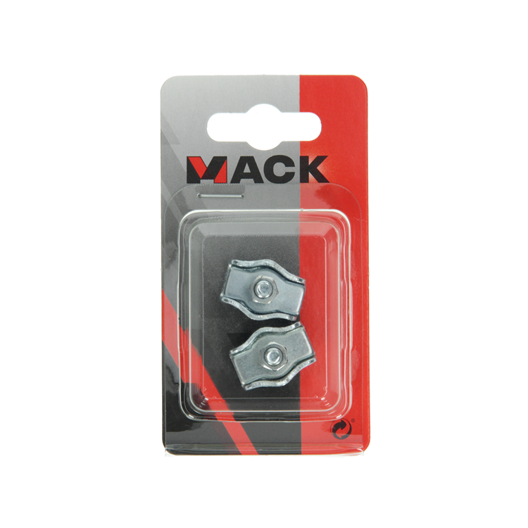 Afbeelding laden in galerijviewer, Mack 1008478 - 2 staaldraadklemmen 3mm simplex verzinkt | 10 stuks