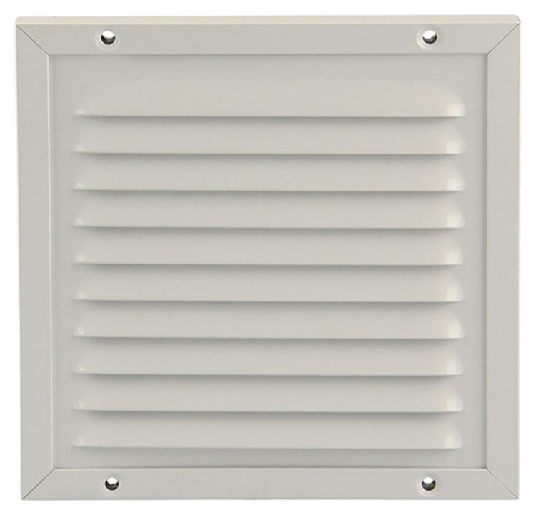 Afbeelding laden in galerijviewer, Renson 1006342 - schoepenrooster + kader + mug.opbouw 437 ral9010 150x150mm | 2 stuks