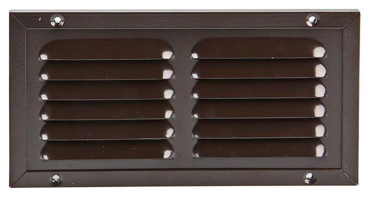 Afbeelding laden in galerijviewer, Renson 1006346 - schoepenrooster + kader + mug.opbouw 437 ral8019 200x100mm | 1 stuks