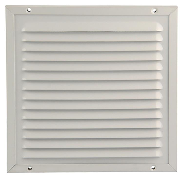 Afbeelding laden in galerijviewer, Renson 1006348 - schoepenrooster + kader + mug.opbouw 437 ral9010 200x200mm | 2 stuks