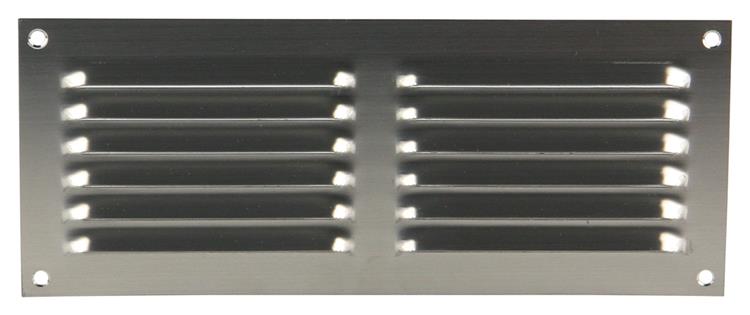 Afbeelding laden in galerijviewer, Renson 1006361 - schoepenrooster vlak 438 inox 250x100mm | 5 stuks