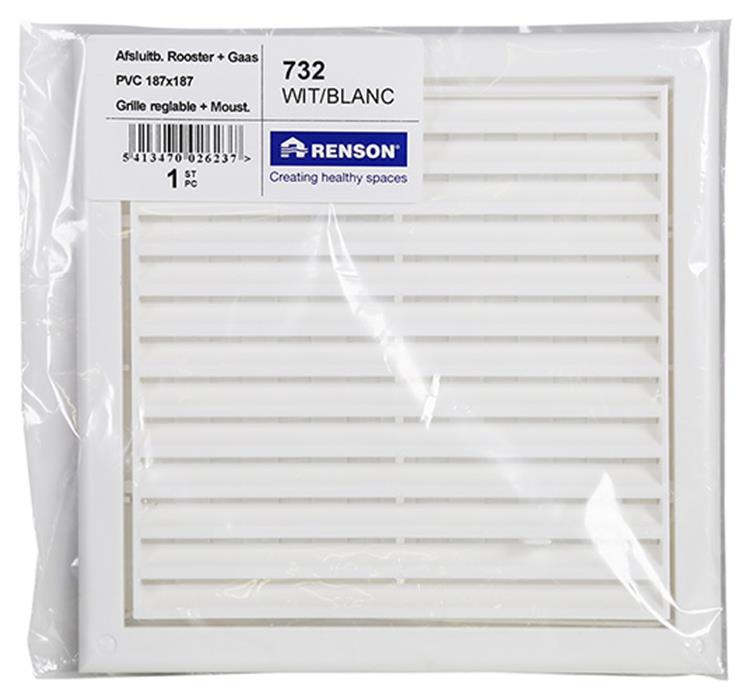 Laden Sie das Bild in Galerie -Viewer, Renson 1006741 - rooster pvc 732 wit 187x187mm | 1 stuks