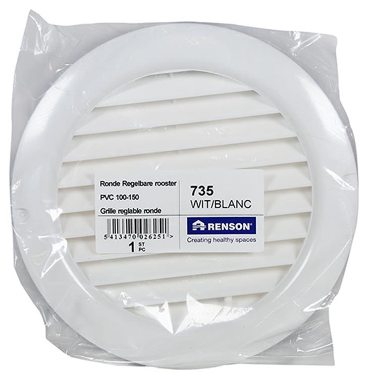 Laden Sie das Bild in Galerie -Viewer, Renson 1006743 - rooster rond pvc735 wit 100-150mm | 1 stuks
