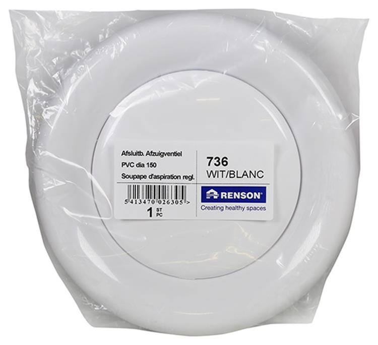 Afbeelding laden in galerijviewer, Renson 1006747 - afz.ventiel pvc736 wit ø150 | 1 stuks