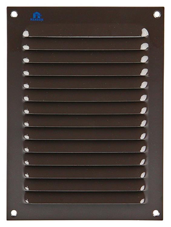 Afbeelding laden in galerijviewer, Renson 1006304 - schoepenrooster vlak alu ral 8019 150x200mm | 10 stuks