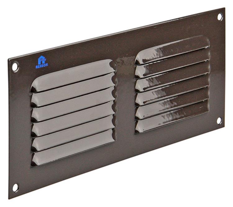 Afbeelding laden in galerijviewer, Renson 1006307 - schoepenrooster vlak alu ral 8019 250x100mm | 10 stuks