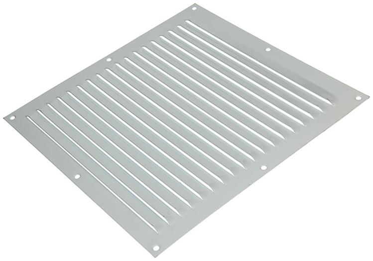 Afbeelding laden in galerijviewer, Renson 1006309 - schoepenrooster vlak alu ral 9010 250x250mm | 10 stuks