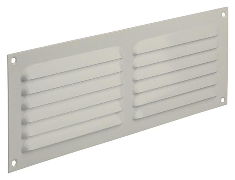 Afbeelding laden in galerijviewer, Renson 1006312 - schoepenrooster vlak alu ral 9010 300x100mm | 10 stuks