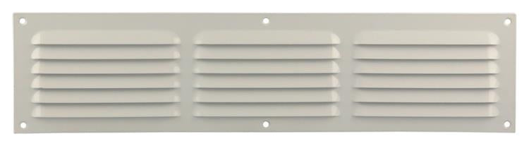 Afbeelding laden in galerijviewer, Renson 1006316 - schoepenrooster vlak alu ral 9010 400x100mm | 10 stuks