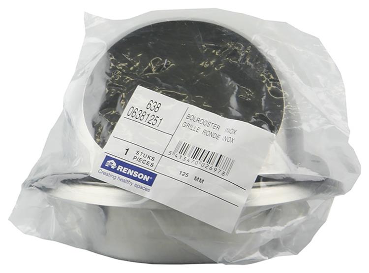 Afbeelding laden in galerijviewer, Renson 1006276 - bolrooster inbouw 638 inox ø125 | 2 stuks
