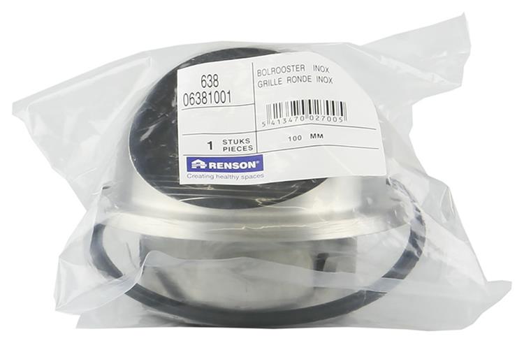 Afbeelding laden in galerijviewer, Renson 1006275 - bolrooster inbouw 638 inox ø100 | 2 stuks