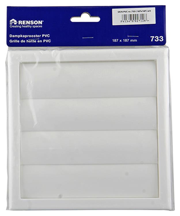 Afbeelding laden in galerijviewer, Renson 1006374 - dampkaprooster opbouw 733 pvc ral 9010 187x187mm | 2 stuks