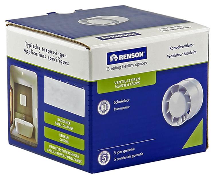 Afbeelding laden in galerijviewer, Renson 1006443 - kanaalventilator standaard 7122 wit ø 125 | 2 stuks