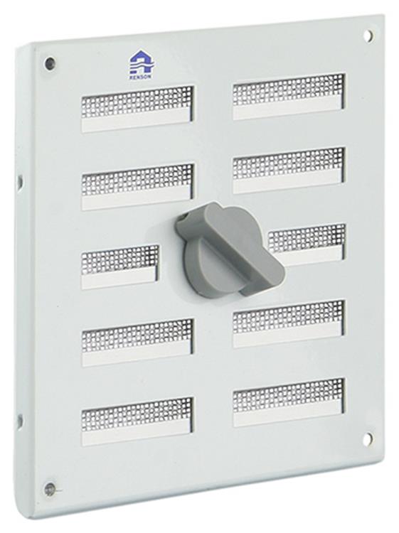 Afbeelding laden in galerijviewer, Renson 1006325 - regelbare rooster opb. 4037 alu ral 9010 155x155mm | 2 stuks