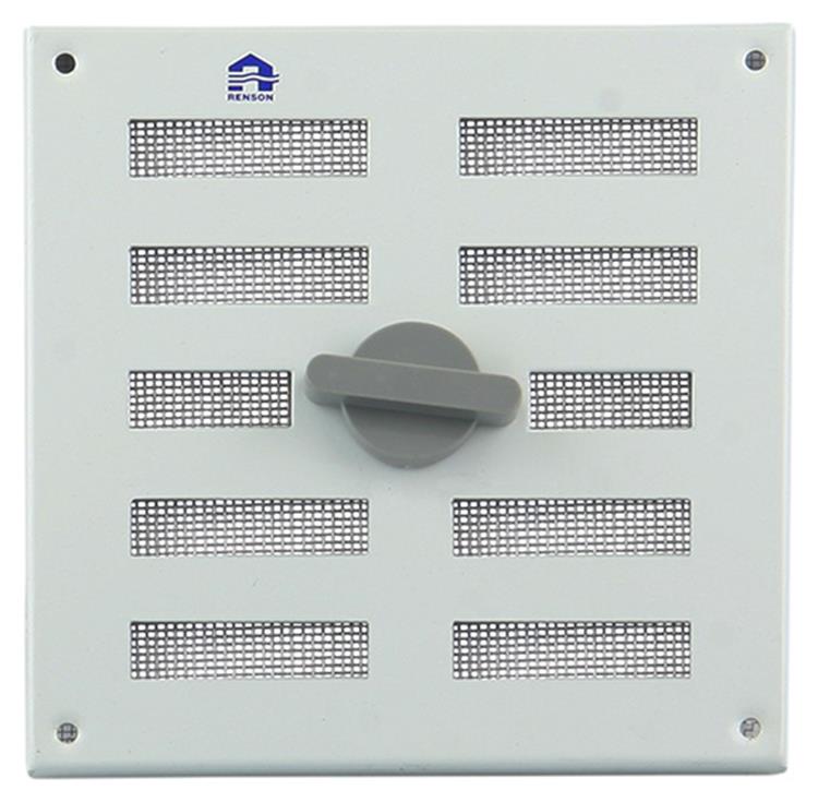 Afbeelding laden in galerijviewer, Renson 1006325 - regelbare rooster opb. 4037 alu ral 9010 155x155mm | 2 stuks