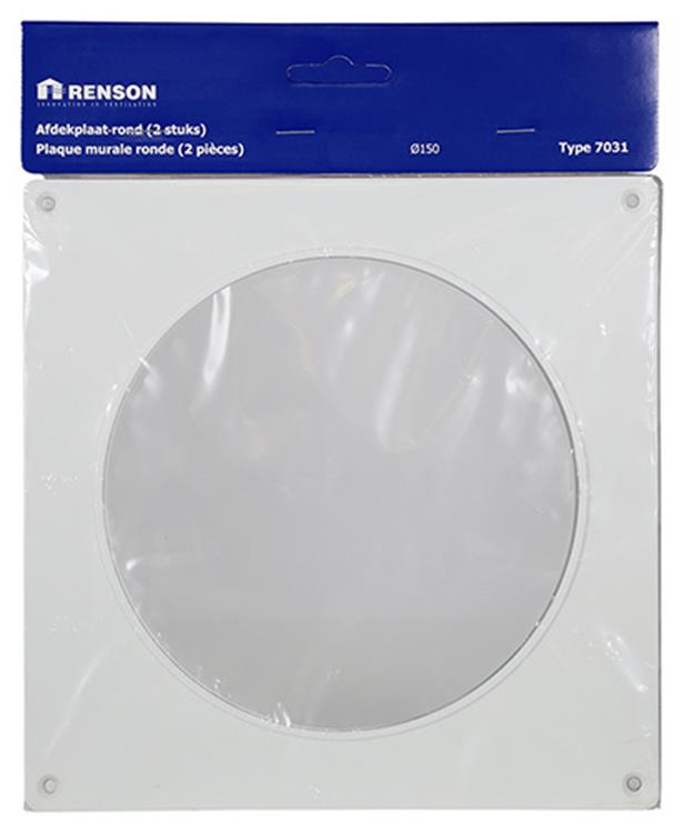 Afbeelding laden in galerijviewer, Renson 1006428 - set 2 st.pvc afdekplaten 7031 wit ø 150 | 5 stuks