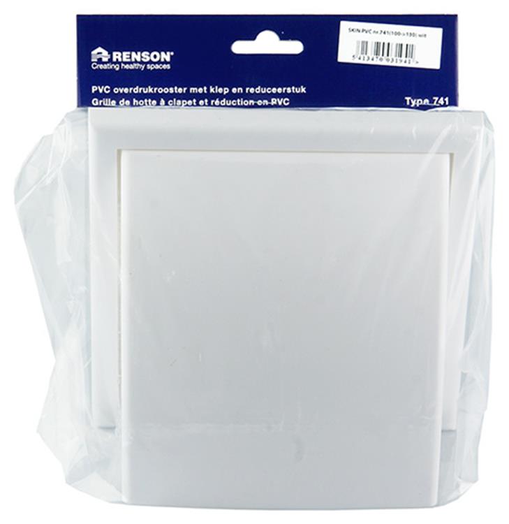 Afbeelding laden in galerijviewer, Renson 1006383 - dampkaprooster 1 klep 741 dia pvc ral 9010 ø100-130 | 2 stuks