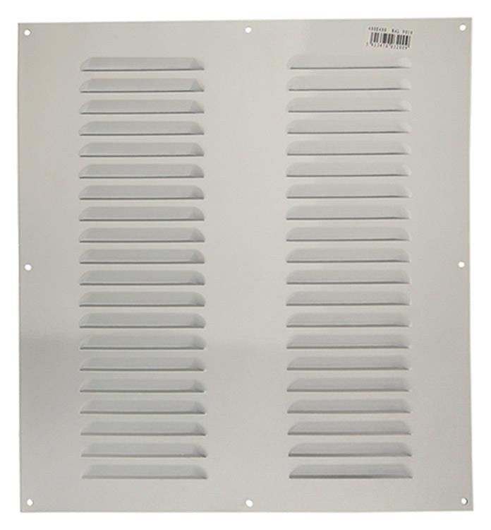 Afbeelding laden in galerijviewer, Renson 1006319 - schoepenrooster vlak alu ral 9010 400x400mm | 5 stuks