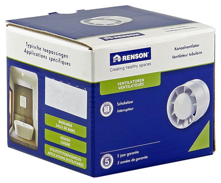 Afbeelding laden in galerijviewer, Renson 1006444 - kanaalventilator standaard 7123 wit ø 150 | 2 stuks