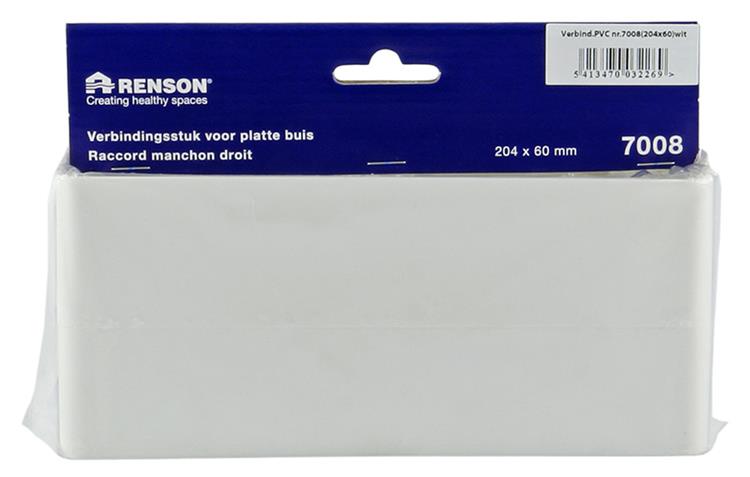 Afbeelding laden in galerijviewer, Renson 1006400 - pvc verbindingsstuk 7008 wit 204x60mm | 4 stuks