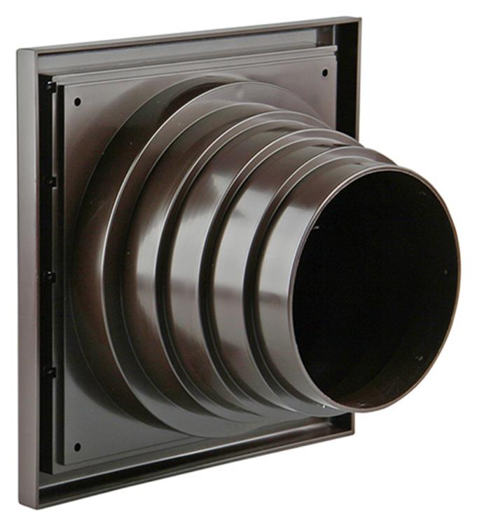 Afbeelding laden in galerijviewer, Renson 1006386 - dampkaprooster 4 klep 742 dia pvc ral 8019 ø100-130 | 2 stuks
