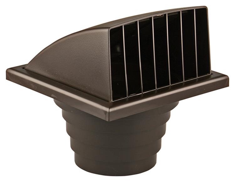 Afbeelding laden in galerijviewer, Renson 1006384 - dampkaprooster 1 klep 741 dia pvc ral 8019 ø100-130 | 2 stuks