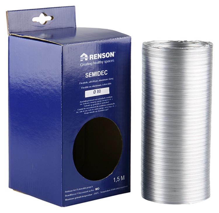 Afbeelding laden in galerijviewer, Renson 1006208 - alu flexibel dia 80 1500mm | 2 stuks