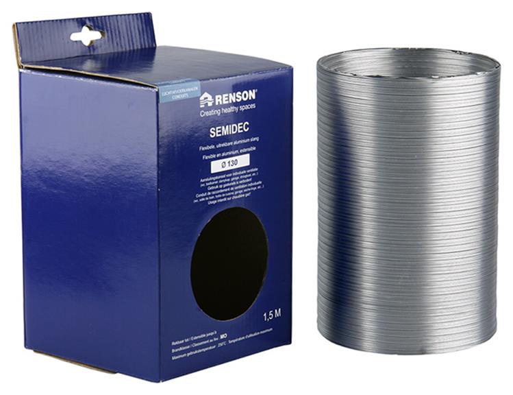 Afbeelding laden in galerijviewer, Renson 1006202 - alu flexibel dia 130 1500 mm | 2 stuks