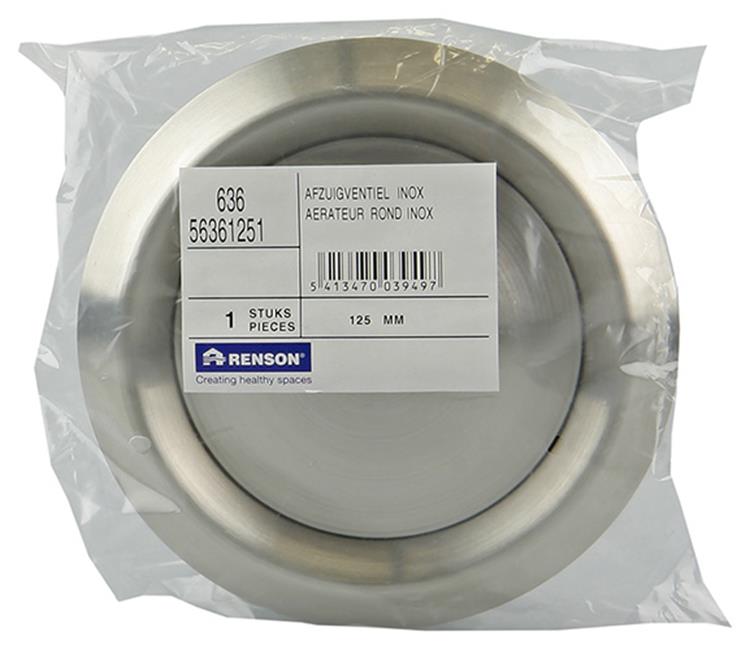 Afbeelding laden in galerijviewer, Renson 1006330 - afzuigventiel inbouw 636 inox ø 125 | 2 stuks