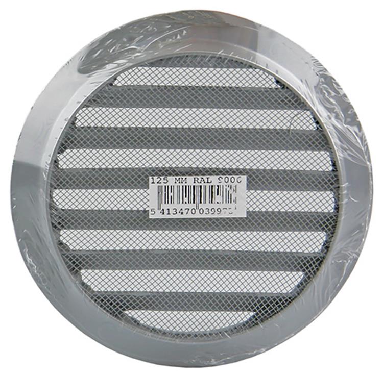 Afbeelding laden in galerijviewer, Renson 1006261 - ronde rooster inbouw 434 r alural 9006 ø 125 | 10 stuks