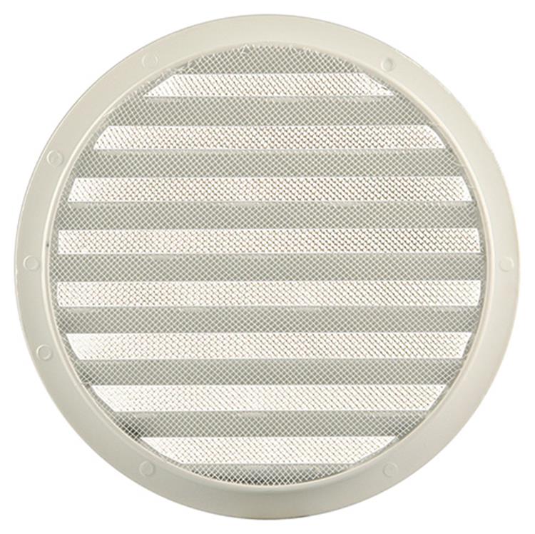 Afbeelding laden in galerijviewer, Renson 1006271 - ronde rooster inbouw 434 r alural 9010 ø 200 | 5 stuks