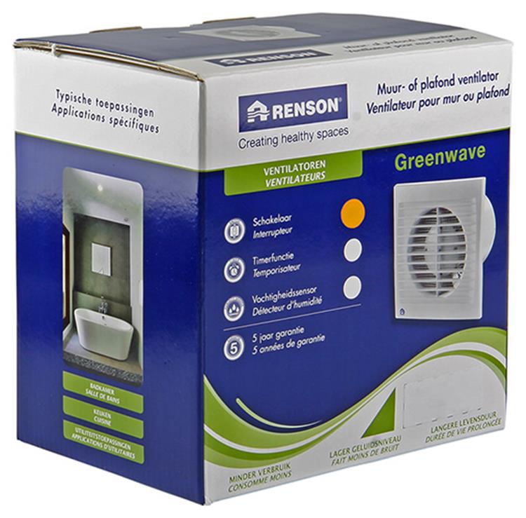 Afbeelding laden in galerijviewer, Renson 1006471 - greenwave ventilator standaard9101 wit ø 100 | 1 stuks