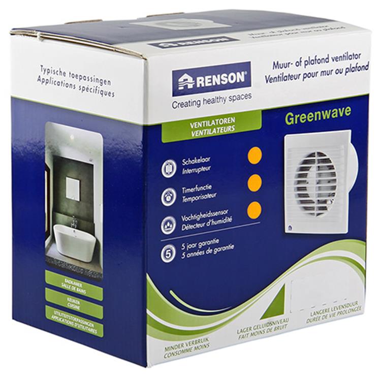 Afbeelding laden in galerijviewer, Renson 1006479 - greenwave vent. vochtigheids sensor 9403h ø 150 wit | 1 stuks