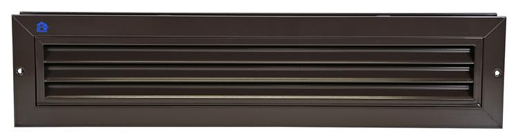 Afbeelding laden in galerijviewer, Renson 1006608 - deurrooster. 461 ral 8019 425x76mm | 2 stuks