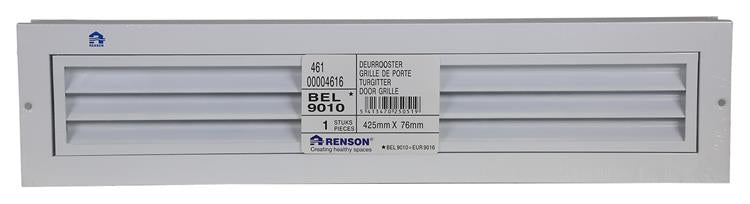 Afbeelding laden in galerijviewer, Renson 1006753 - deurrooster 461 ral9010 425x76mm | 2 stuks
