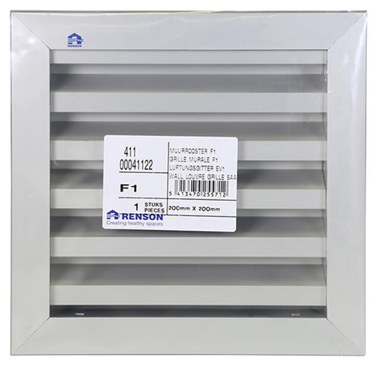 Afbeelding laden in galerijviewer, Renson 1013881 - muurrooster 411 f1 200x200mm | 2 stuks