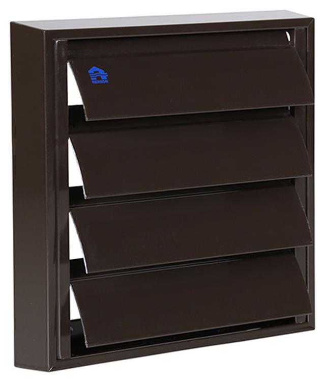Afbeelding laden in galerijviewer, Renson 1013923 - lamellenrooster alu bruin 433 173x173mm | 2 stuks