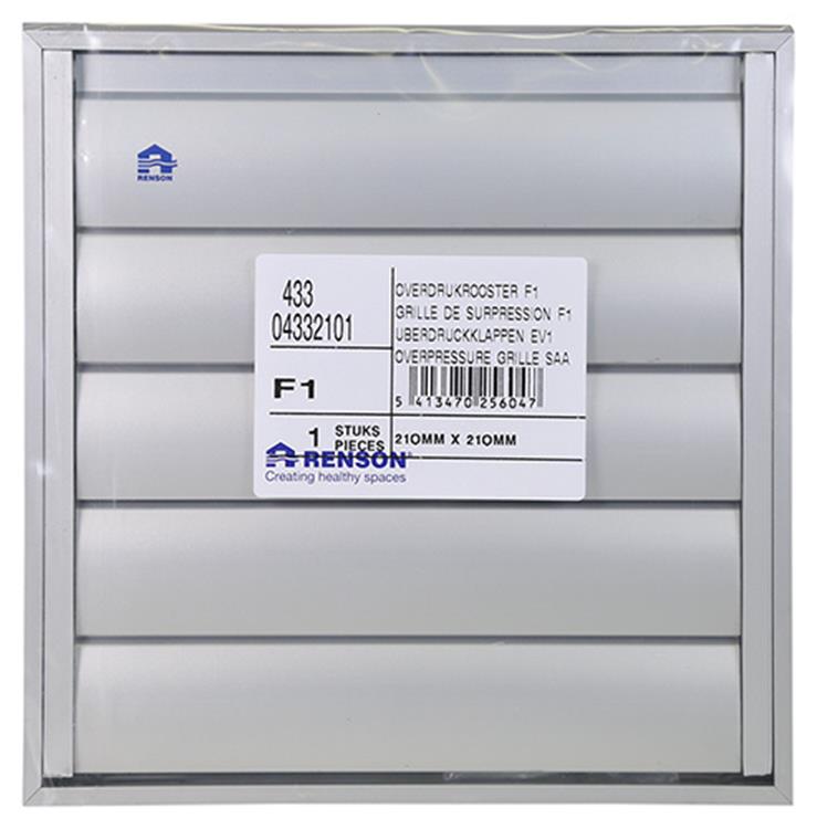 Afbeelding laden in galerijviewer, Renson 1013924 - lamellenrooster alu natuur 433 210x210mm | 2 stuks