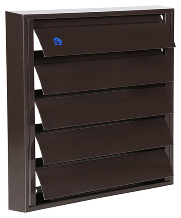 Afbeelding laden in galerijviewer, Renson 1014555 - lamellenrooster alu bruin 433 210x210mm | 2 stuks