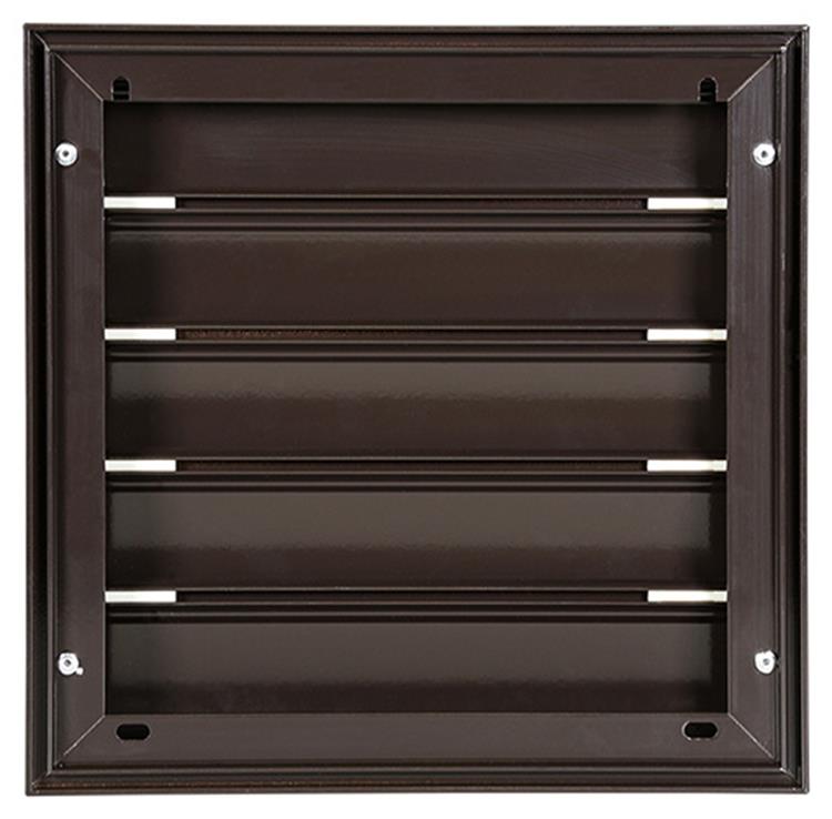 Afbeelding laden in galerijviewer, Renson 1014555 - lamellenrooster alu bruin 433 210x210mm | 2 stuks
