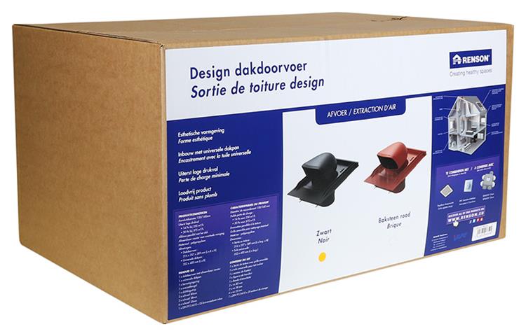 ギャラリービューアに画像をロードする, Renson 1048751 - dakdoorvoor design (zwart) | 1 stuks