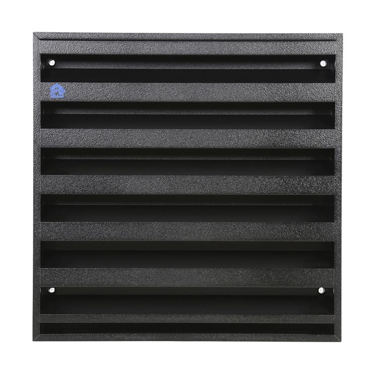 Afbeelding laden in galerijviewer, Renson 1058001 - opbouwmuurrooster met gaas 431 (225x225) str 9005 zwart | 2 stuks