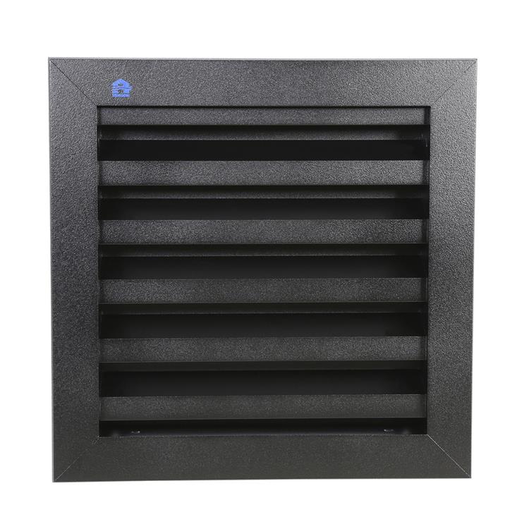 Afbeelding laden in galerijviewer, Renson 1058004 - inbouw rooster met flens 411 (200x200) ral 9005 zwart | 2 stuks