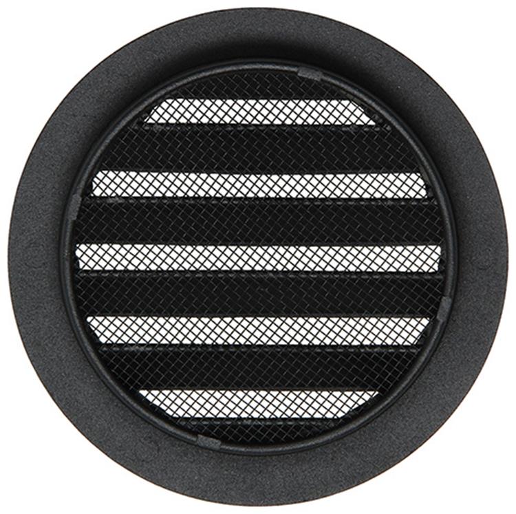 Chargez l'image dans la visionneuse de la galerie, Renson 1057993 - inbouw rond schoepenr met gaas434r dia 100 ral 9005 zwart | 10 stuks