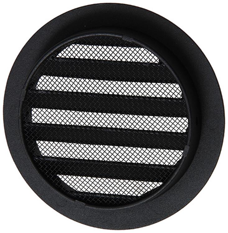 Chargez l'image dans la visionneuse de la galerie, Renson 1057993 - inbouw rond schoepenr met gaas434r dia 100 ral 9005 zwart | 10 stuks
